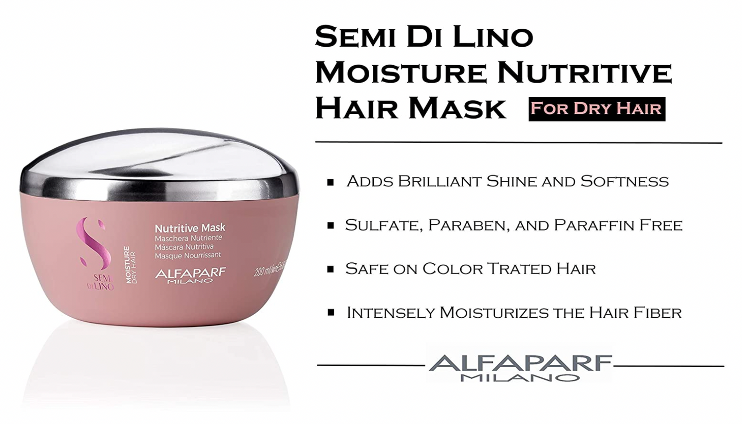 ALFAPARF MILANO SEMI DI LINO Nutritive Mask Moisture Dry Hair 200ml