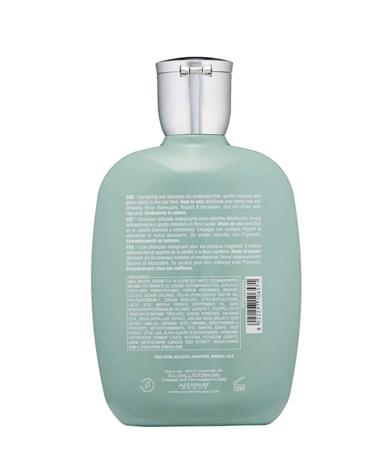 ALFAPARF SEMI DI LINO Energizing Low Shampoo scalp renew thinning hair 250 ml