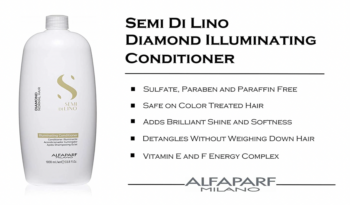 ALFAPARF MILANO SEMI DI LINO Illuminating Conditioner Diamond Normal Hair 1000ml